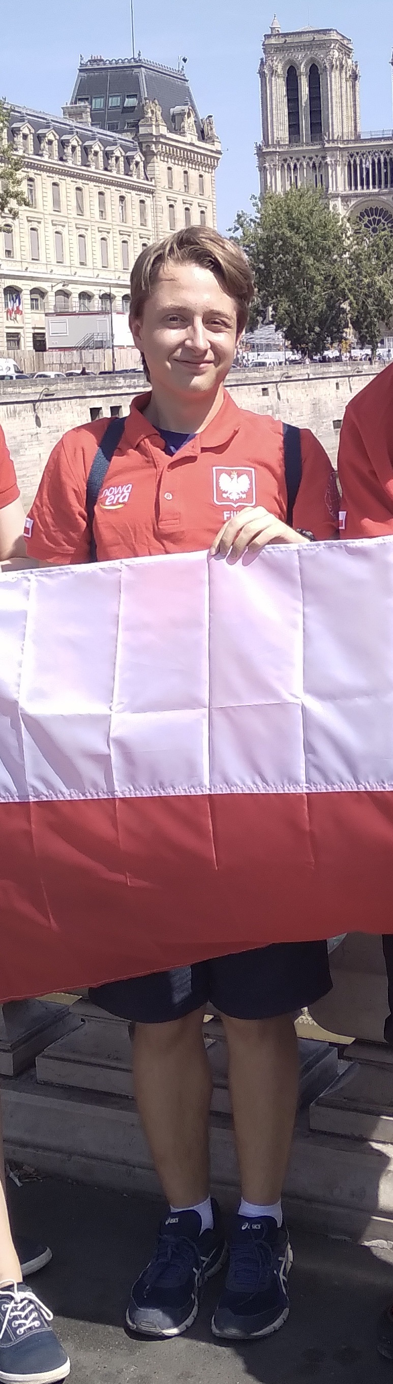 Filip Szczęk podczas finałów XVIII Międzynarodowej Olimpiady Geograficznej w Paryżu